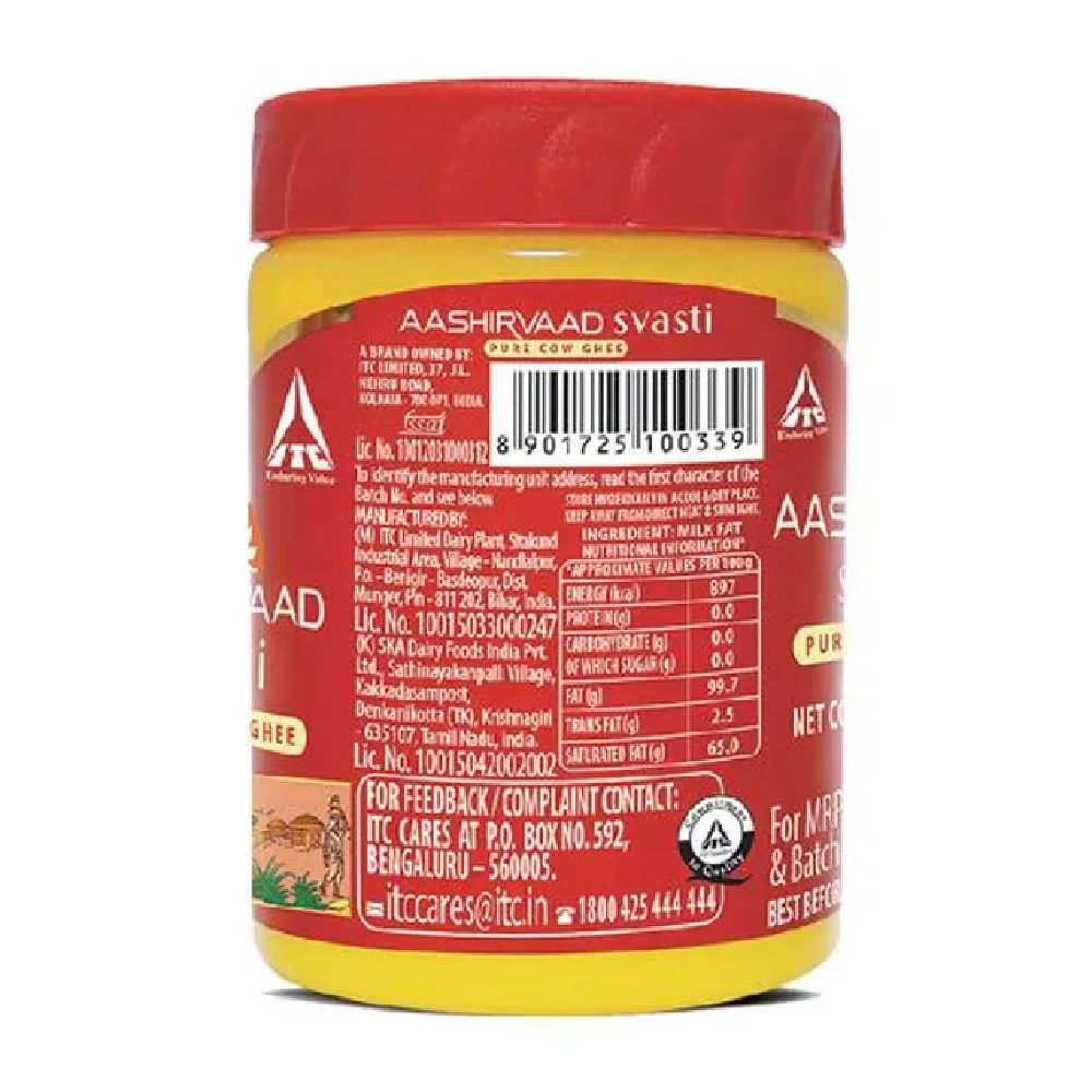 Aashirvaad Svasti Cow Ghee-Tuppa, 1 L Pet Jar-3.webp